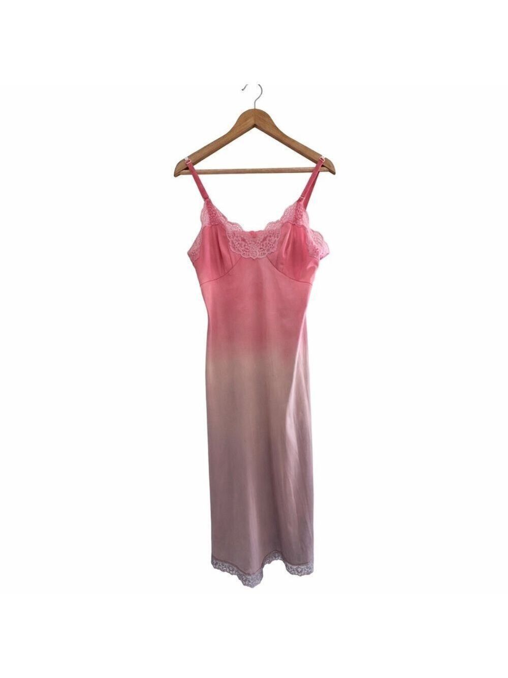 Y2K Coquette Fairycore Babydoll Slip Dress Lace Trim